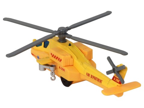 Helikopter Śmigłowiec Aluminiowy Ratunkowy Z Napędem Mix Dźwięk Światła LEAN Toys