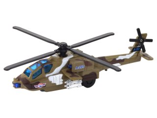 Helikopter Wojskowy Śmigłowiec Militarny Aluminiowy Mix Dźwięk Światła LEAN Toys