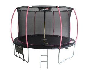 Trampolina LEAN Sport Max 14ft Czarno-Różowa LEAN Sport