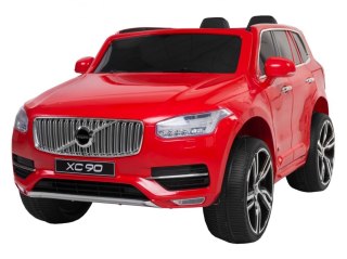 Volvo XC90 na akumulator dla dzieci Czerwony + Pilot + Bagażnik + EVA + Wolny Start + Radio MP3 + LED