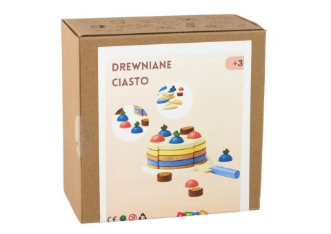 Drewniane Ciasto Tort Kawałki 8 ele. LEAN Toys