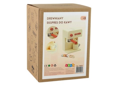 Drewniany Ekspres Do Kawy Zabawka Filiżanka LEAN Toys