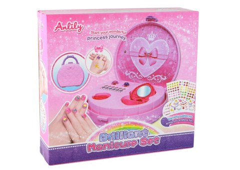 Walizka Z Akcesoriami Do Paznokci Manicure Naklejki Tipsy LEAN Toys