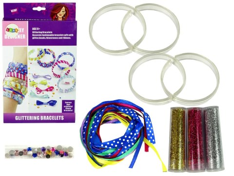 Zestaw Do Robienia Bransoletek DIY Brokat Wstążki LEAN Toys