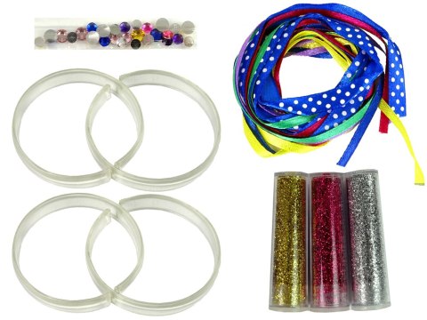 Zestaw Do Robienia Bransoletek DIY Brokat Wstążki LEAN Toys