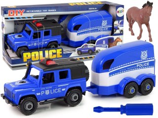 Auto Terenowe Transporter Policja Do Rozkręcania DIY Koń LEAN Toys