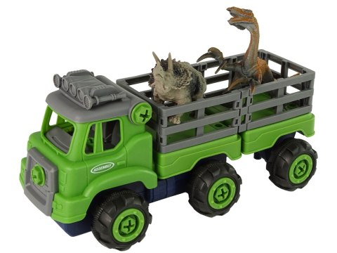 Ciężarówka Transport Dinozaury Wkrętarka Śrubokręt Do Rozkręcania LEAN Toys