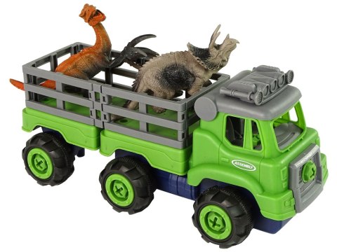 Ciężarówka Transport Dinozaury Wkrętarka Śrubokręt Do Rozkręcania LEAN Toys