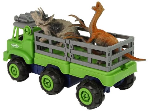 Ciężarówka Transport Dinozaury Wkrętarka Śrubokręt Do Rozkręcania LEAN Toys