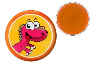 Dysk Latający Frisbee z Dinozaurem Pomarańczowy 20 Cm LEAN TOYS