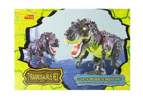 Dinozaur Na Baterie Tyranozaur Rex Chodzący Brązowy LEAN Toys