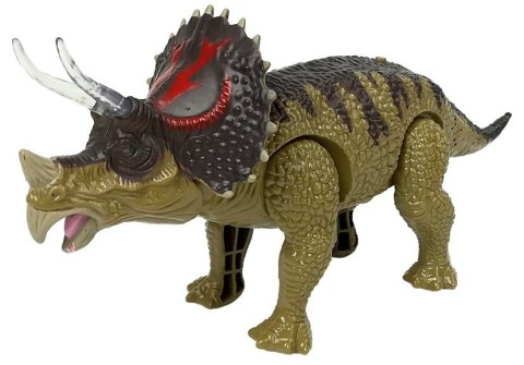 Dinozaur Triceratops Zielony Na Baterie LEAN Toys