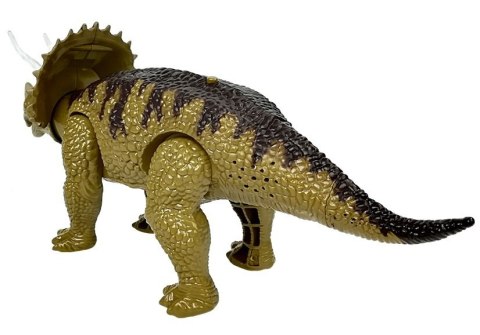 Dinozaur Triceratops Zielony Na Baterie LEAN Toys