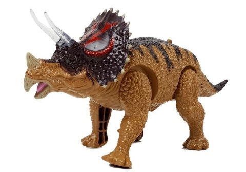 Dinozaur Triceratops Żółty Na Baterie LEAN Toys