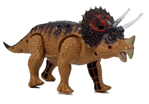 Dinozaur Triceratops Żółty Na Baterie LEAN Toys