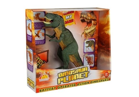 Dinozaur Tyranozaur Na Baterie Zielony Chodzi LEAN Toys