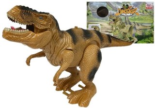 Dinozaur Tyranozaur Rex Na Baterie Brązowy LEAN Toys