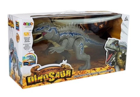 Dinozaur Zdalnie Sterowany Tyranozaur Świeci Szary LEAN Toys