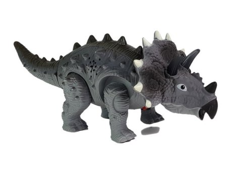 Dinozaur na Baterie Triceratops Szary LEAN Toys