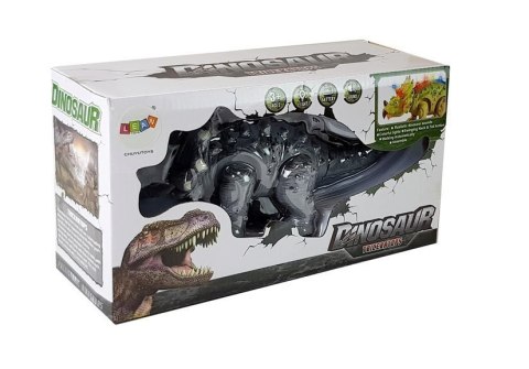 Dinozaur na Baterie Triceratops Szary LEAN Toys