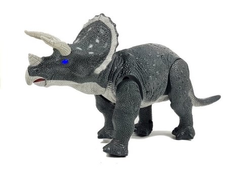 Duży Dinozaur Na Baterie Triceratops Szary LEAN Toys