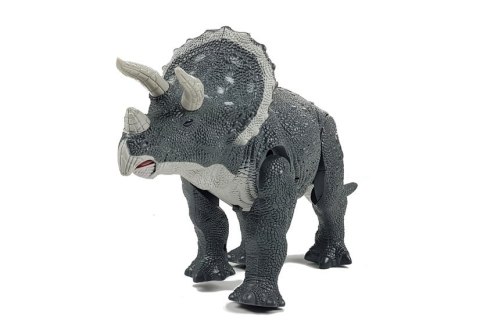 Duży Dinozaur Na Baterie Triceratops Szary LEAN Toys