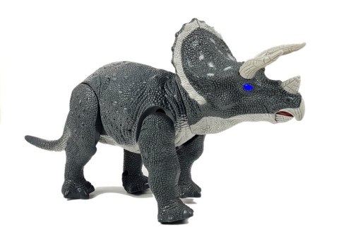 Duży Dinozaur Na Baterie Triceratops Szary LEAN Toys