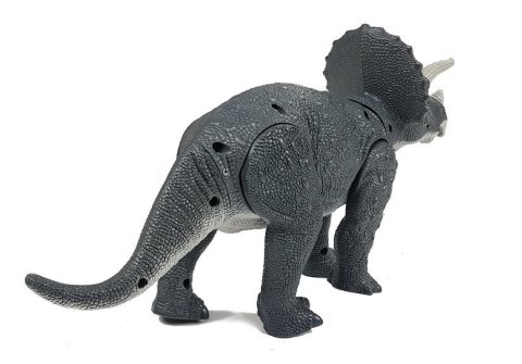 Duży Dinozaur Na Baterie Triceratops Szary LEAN Toys