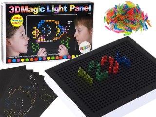 Magiczna Tablica Edukacyjna 3D Podświetlana Układanka 180 ele. LEAN Toys