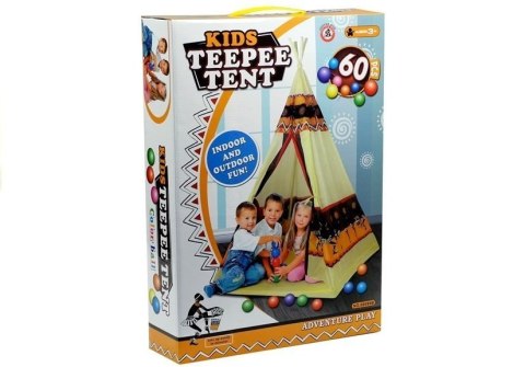 Namiot Tipi Indiański Dom Zabaw + 60 Piłek 155 cm LEAN Toys