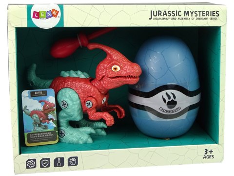 Zestaw Dinozaur Parasaurolophus z Jajkiem DIY Śrubokręt LEAN Toys