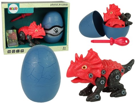 Zestaw Dinozaur Triceratops z Jajkiem DIY Śrubokręt LEAN Toys