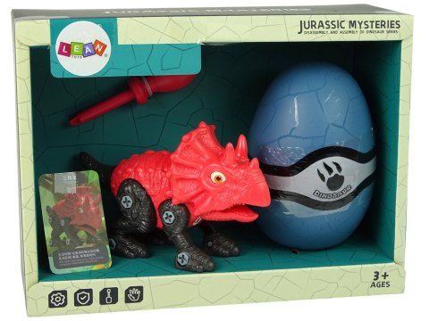 Zestaw Dinozaur Triceratops z Jajkiem DIY Śrubokręt LEAN Toys