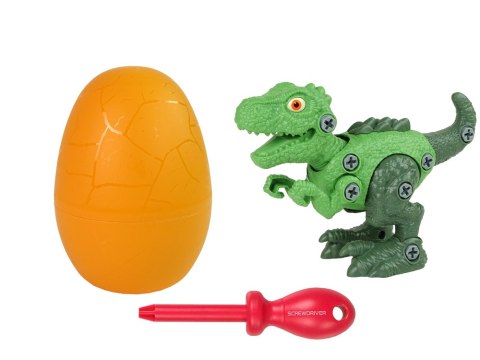 Zestaw Dinozaur Tyranozaur Rex z Jajkiem DIY Śrubokręt Zielony LEAN Toys