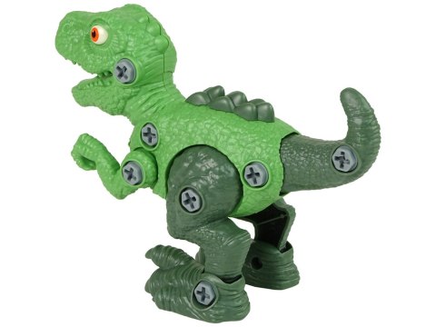 Zestaw Dinozaur Tyranozaur Rex z Jajkiem DIY Śrubokręt Zielony LEAN Toys