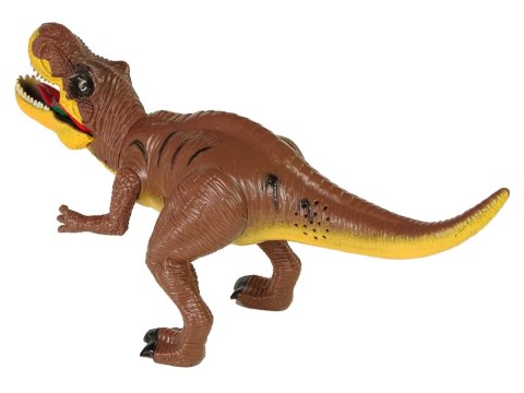 Zestaw Dinozaurów Tyranozaur Rex Drzewka Akcesoria Dźwięk Światła LEAN Toys