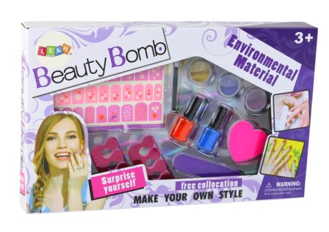 Zestaw Do Malowania Paznokci Naklejki Beauty Bomb XXL LEAN Toys