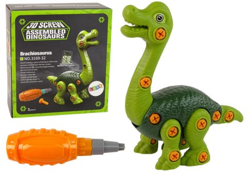 Dinozaur Brachiosaurus Do Rozkręcania Zielony LEAN Toys