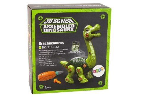 Dinozaur Brachiosaurus Do Rozkręcania Zielony LEAN Toys