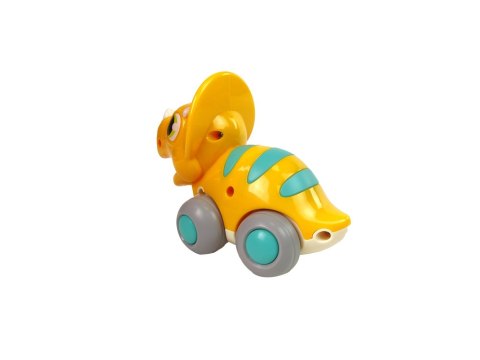 Dinozaur Na Kółkach Żółty Triceratops Figurka LEAN Toys