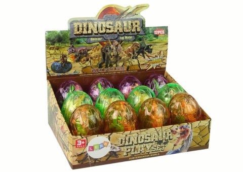 Duże Jajo Dinozaura 2 Figurki Jajko Dinozaury 9 cm LEAN TOYS