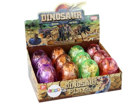 Otwierane Jajo Dinozaura Figurka Żółta 4 Kolory 9 cm LEAN TOYS