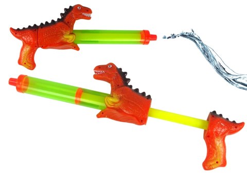 Pistolet Na Wodę 40 cm Dinozaur Czerwony Zabawka Ogród LEAN Toys