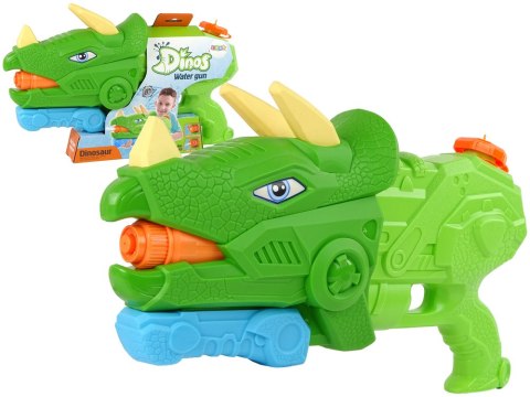 Pistolet Na Wodę Dinosaur Triceratops 1330 ml Zielony Zasięg 8 m LEAN Toys