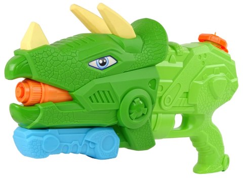 Pistolet Na Wodę Dinosaur Triceratops 1330 ml Zielony Zasięg 8 m LEAN Toys