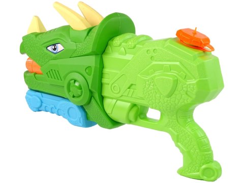 Pistolet Na Wodę Dinosaur Triceratops 1330 ml Zielony Zasięg 8 m LEAN Toys