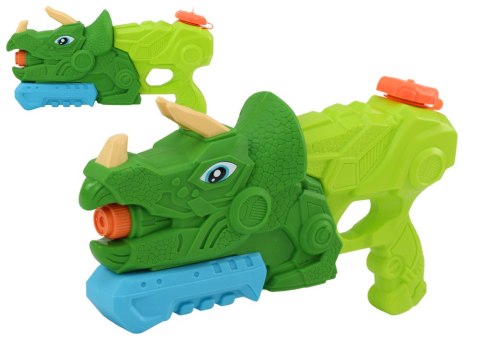 Pistolet Na Wodę Dinozaur Zielony Triceratops 1000 ml Zasięg 7m LEAN Toys