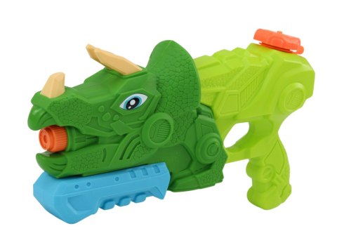 Pistolet Na Wodę Dinozaur Zielony Triceratops 1000 ml Zasięg 7m LEAN Toys