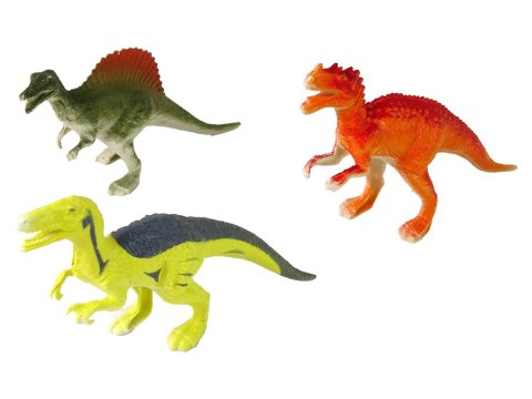 Zestaw Figurek Dinozaurów 9 sztuk Kolorowe LEAN TOYS