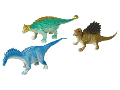 Zestaw Figurek Dinozaurów 9 sztuk Kolorowe LEAN TOYS